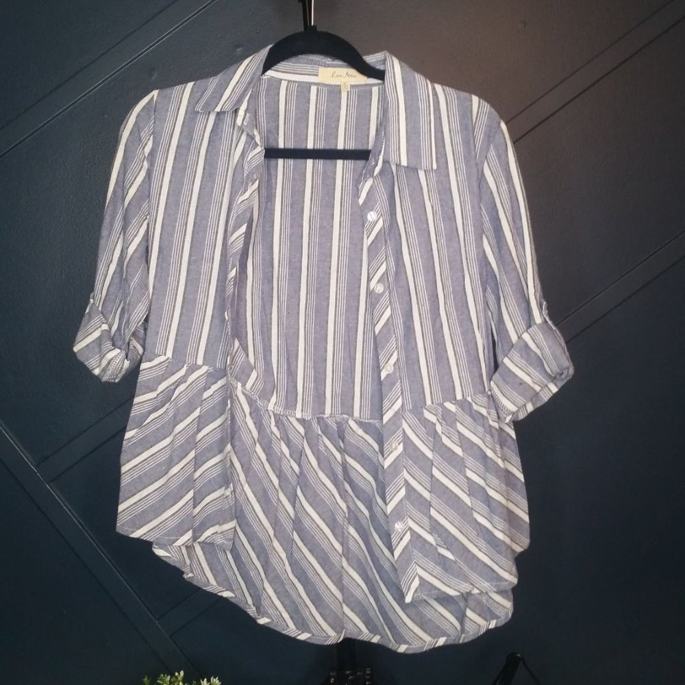 Dress Casual Pin stripe button up top